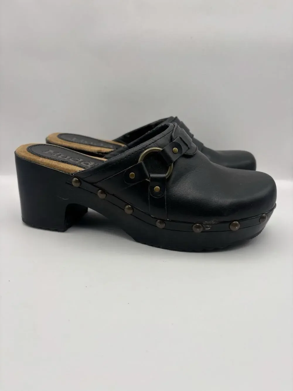 Mudd Y2K Chunky Black Platform Clogs Women Size 8